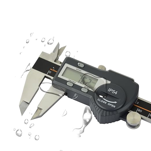 AICEY Digital Caliper Measuring Tool, IP54 Waterproof Stainless Steel Electronic Caliper with Large LCD Display Digital Micrometer, Available in, 8in/200mm,（ACE-KC20