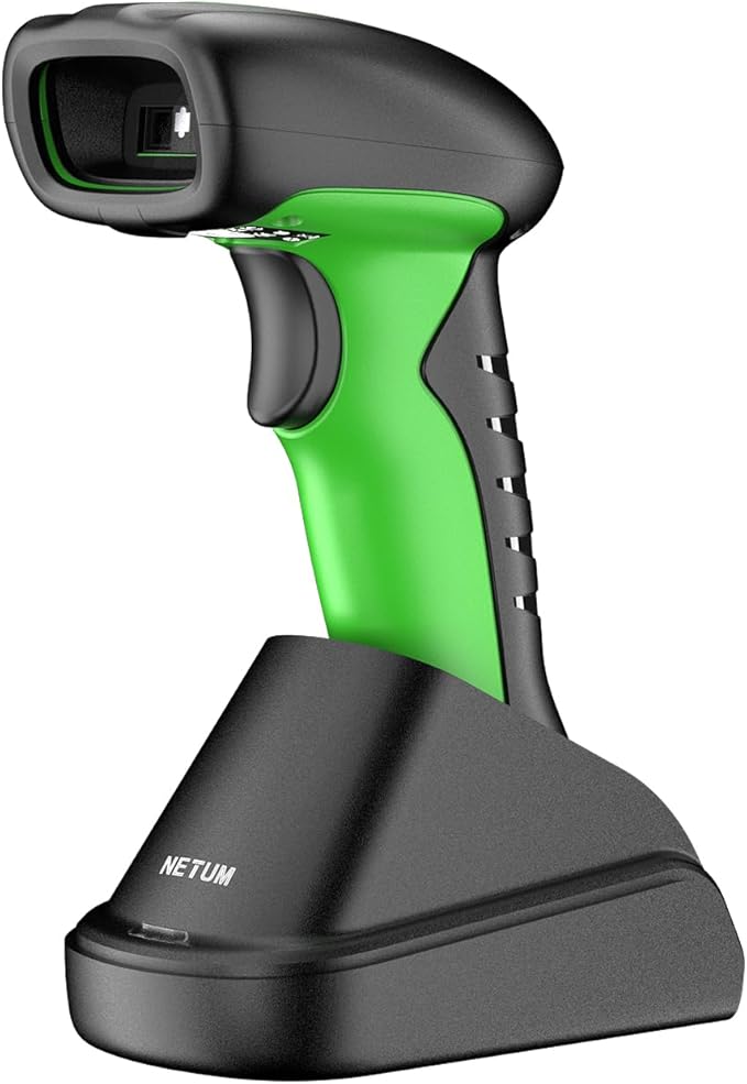 NETUM 2D QR Industrial Bluetooth Barcode Scanner with Charging Dock, Upgraded Wireless 2D/1D Bar Code Reader, 2600mAh Battery, Drop Dust WaterProof, Hands-Free for Windows, Mac, Android, iOS (RD-1950)