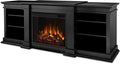 Real Flame Fresno 72" TV Stand with Electric Fireplace in Black, Entertainment Center with Electric Fireplace, Living Room TV Stand with Fireplace, fits up to 70" TV