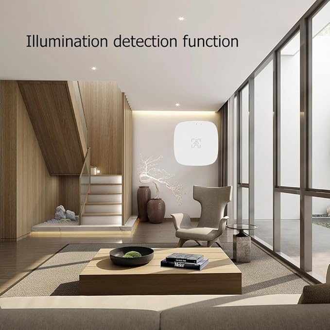 Smart Zigbee/WiFi Motion Sensor, Human Presence Motion Sensor with PIR and Millimeter Wave Detection, Static Presence Recognition, Light and Environmental Monitoring(C)