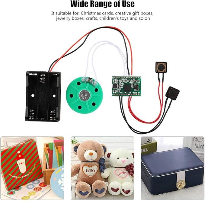 Greeting Card Module, 60-Second DIY Voice Greeting Card Module Music Sound Voice Recording Player Chip Module for Greeting Card.