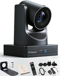 Prisual HDMI PTZ Camera AI Auto-Tracking, 20x Optical Zoom IP USB3.0 PoE HDMI PTZ Camera for Church Services Worship Education Video Conference, PT20X-UL