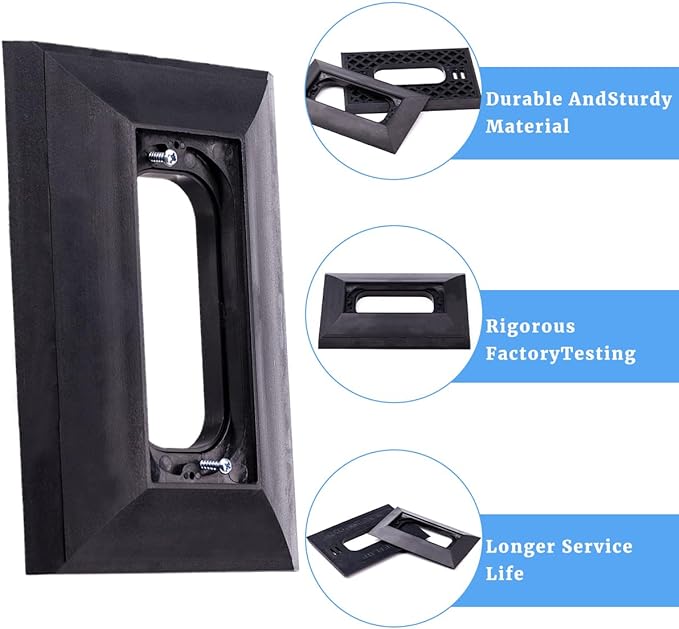 Doorbell Mounting Bracket Adapter Plate Compatible with Nutone M&S Intercom Ring and Similar Ring Doorbell Accessories Contains Hidden Screws Mount Video Door Bell Kits Black