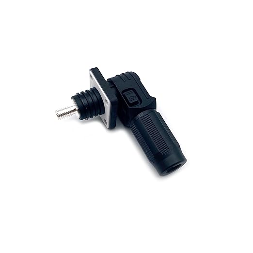 120A Battery Energy Storage Connector, 25mm² High Current Connectors IP67 Waterproof Stud Wiring Power Adapter Quick Plug Terminal Right Angle Plug and Socket (1000V Black)