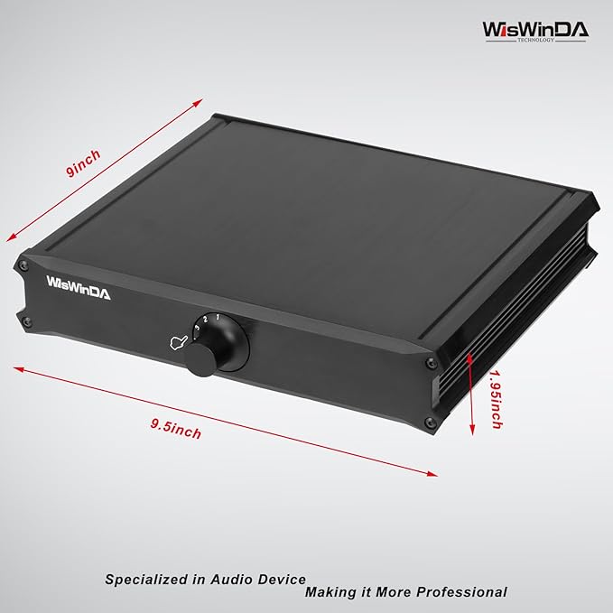 4-in 1-Out Pro RCA Audio Switch Box Audio Converter 4 Channels 1-in 4-Out HiFi Stereo Passive Audio Selector Switcher Box Aluminum Shell Quality RCA Connectors (4-IN-1-OUT)