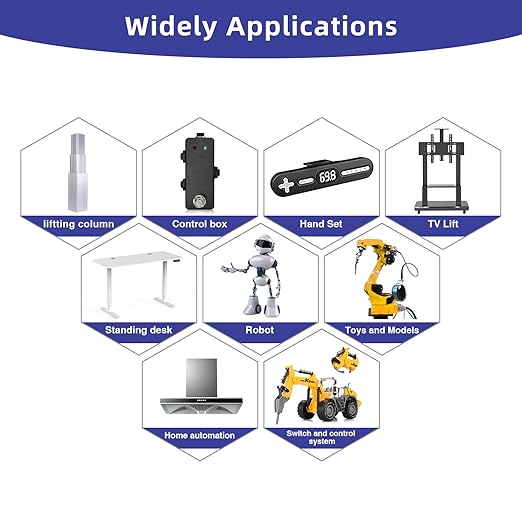0.5 Inch 28lbs Mini Stroke 12V Electric Linear Actuator 4mm/sec Linear Motion Actuator with Brackets for Cabinets, Robotics, Home Automation, Window Opener(120N, 10mm)