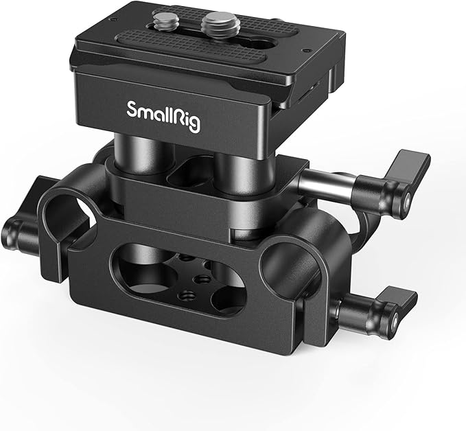 SMALLRIG Universal 15mm Rail Support System with 15mm Rod Clamp and Quick Release Plate - 2272