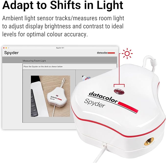 datacolor Spyder - Monitor Calibrator for Graphic Designers, Photographers, and Content Creators, Shows You True Colors, Works on OLED Monitors & LED Screens, Easy-to-Use Color Calibration Tool