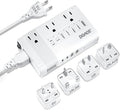 DOACE 220V to 110V Converter for European Travel - 350W 7 in 1 Voltage Converter US to Europe with 3AC, 2QC+2PD for Using U.S. Devices Abroad - Hair Straightener Shaver Toothbrush Laptop Camera Phone