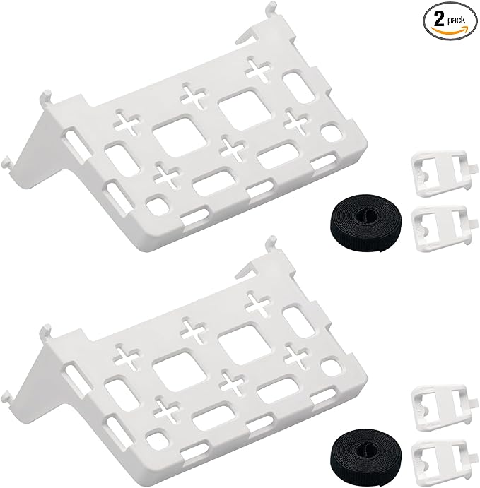 2PCS 49605-aub Structured Media Panel Accessories Enclosure Universal Shelf Mounting Bracket for Leviton Media Panel -That Supports 20lbs of Weight - White