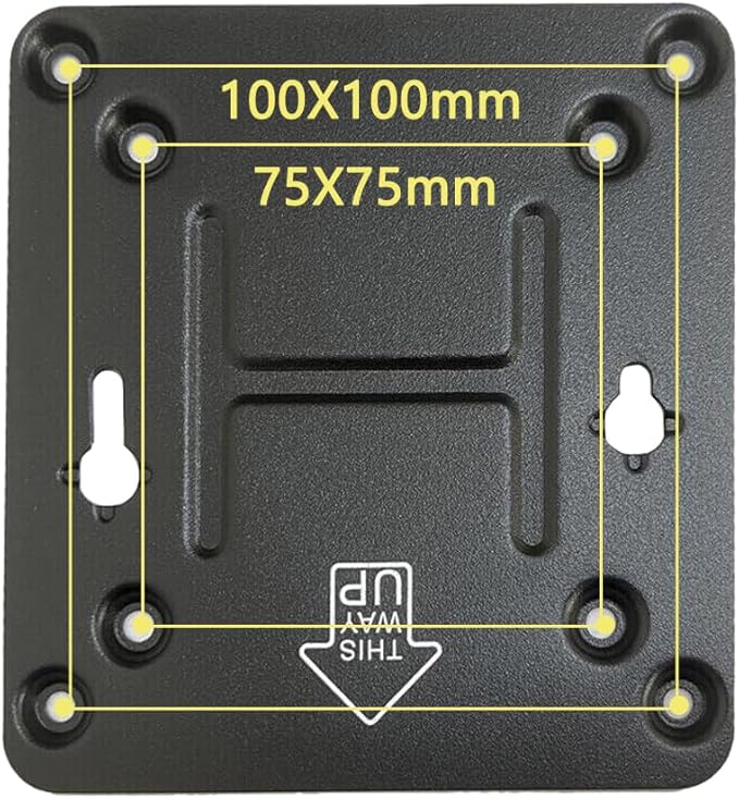 GinTai for Intel NUC Vesa Adapter Mount Bracket to Attach NUC Mini PC Computer to The Back of a Monitor Mounting Plate Not Skull or Hades(With 8pcs Screws) Intel NUC 4 5 6 7 8 10 11 13 General purpose