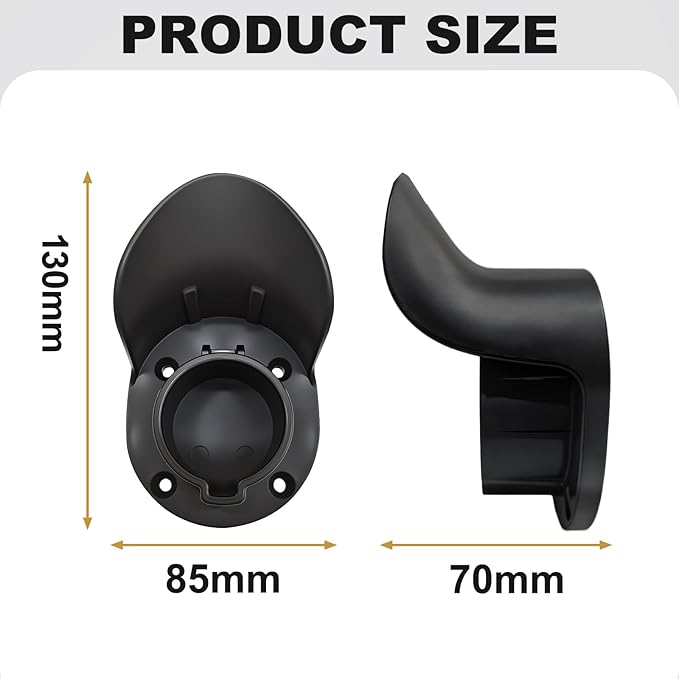 LEISHENG ENERGY EV Charger Holder Wall Mount, SAE J1772 Nozzle Holster Dock and Cable Hook Set, Electric Vehicle Charging Plug Holder Organizer with Screws