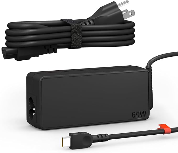 65W USB-C Laptop Charger Compatible with Lenovo Yoga,Chromebook,ThinkPad T490 X380 L490 E480, ADLX65YDC3A ADLX65YLC3A 65w Laptop Adapter