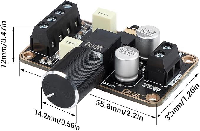 DROK 5W+5W Mini Amplifier Board 2pcs PAM8406 Audio Amplifier Board DC 5V Digital Stereo Power Amp 2.0 Dual Channel Class D Amplify Module for DIY Speaker Sound System