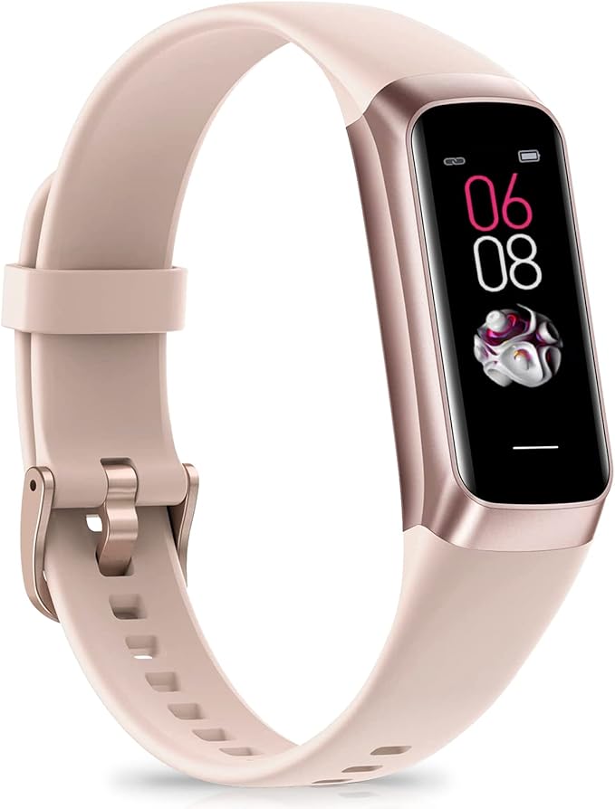 Fitness Tracker with 24/7 Heart Rate Blood Oxygen Sleep Monitor, 1.1" AMOLED Touch Screen Activity Tracker Smart Watches, IP68 Waterproof Step Counter Pedometer for Women Men