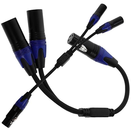 2pcs 2pcs Braided Audio Splitter Cable Male to Dual Female Microphone Accessory Wire with Copper for Stable Signal Transmission and Use