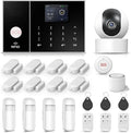 PGST WiFi Home Alarm System with T53W 5MP HD Security Camera,Wireless Home Security Systems with Door and Window Sensors,Remote,APP Instant Alerts for Villa,Apartment,Pets,Kids Safety,No Monthly Fee