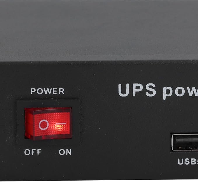 UPS Power Supply 12000mAh DC5V9V12V POE24V Output Uninterruptible Battery Backup for Household Appliances