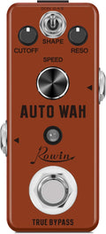 Rowin Auto Wah Guitar Effect Pedal Single Effect Mini Digital Pedal for Electric Guitar and Bass with True Bypass Switch Zinc Alloy Body LEF-3804