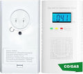 Combination Gas and Carbon Monoxide Detector Plug-in | CO Alarm & Natural Gas Combustible Detector | Digital Display, Battery Backup, Easy Install | for Home Kitchen Safety Monitoring 1-Pack