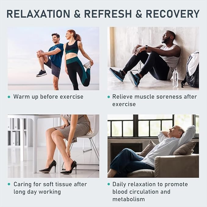 Heyelax Leg Compression Massager for Circulation and Pain Relief FSA, Recovery Boots Sleeve for Fast Therapy, Cordless Leg Massager with Heat as Ideal Gifts for Men Women (Large,2-Pack)