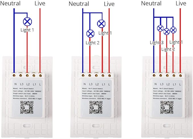WiFi Smart Wall Touch Light Switch Glass Panel Wireless Remote Control by Mobile APP Anywhere Compatible with Alexa,Timing Function No Hub Required (Wall Switch 2 Gang)