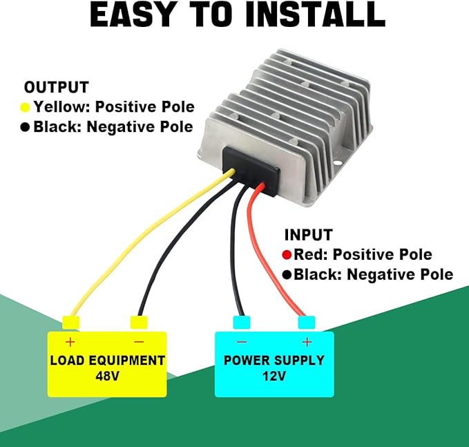 DC 12V Boost to 24V DC Power Converter Boost Converter 8A DC Power Converter Waterproof Module Golf Cart Club car LED lamp, etc