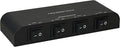 Xtrempro 61051 2 or 4 Way Speaker Switch, 1 in 2 Out or 1 in 4 Out Way Pair Stereo Speaker Selector W/Screw Type Connections Metal Non-Slip Box - Black (1 x 4 Way)