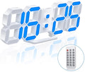 EDUP HOME 3D LED Neon Digital Desk Wall Alarm Clock RGB Night Light 7 Colors 9.7" with Remote Control for Bedroom/Living Room/Kitchen/Office, Adjustable Brightness,12/24 Hr, Time/Date/Temperature