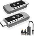 SUNMEG Wireless HDMI Transmitter and Receiver 4K Decode 1080P Output Plug & Play 2.4G/5G Wireless HDMI Extender Kit Portable for Streaming Video and Audio to Monitor from Laptop/PC/Projector