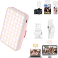 BANSINE LED Phone Light - USB-Rechargeable Portable Photo Light with 97+ CRI, Up to 6500K Color Temperature for Selfie, Zoom Conference, Video, Makeup and Live Stream