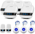 LIOTOIN Caregiver Pager Wireless SOS Call Button Nurse Alarm System Home/Elderly/Patient/Disabled/School Call Bell 5 Transmitter 5 Plug-in Receiver (600+ft Operating Range)…