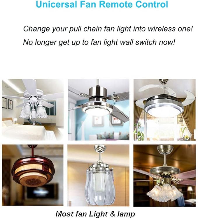 LPHUMEX Ceiling Fan Remote Control Kit, Small Size Speed, Light & Timing 3 in 1 Wireless Control, Compatible with AC Motor Fans from Harbor Breeze, Hunter, Hampton Bay, etc.