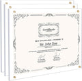 Kalami 3 Pack 11x14 Acrylic Wall Mount Picture Frame Self Adhesive, Floating Frameless Clear Photo Frame for Diploma Certificate Degree Document Display Gallery Wall-Full Frame Size 12.4x15.4