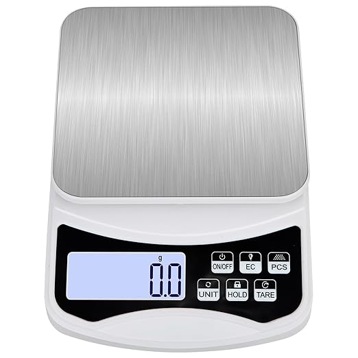 Digital Lab Scale 5000g x 0.1g LCD Display Analytical Balance Jewelry Scale with Charging Precision Electronic Scale Scientific Scale 0.1g Accuracy for Laboratory Kitchen Measurement