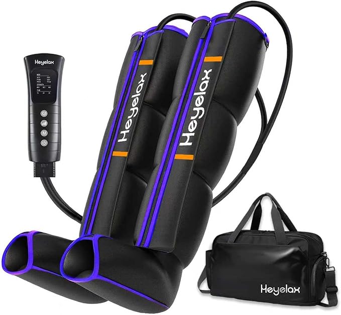 Heyelax Leg Compression Massager for Circulation and Pain Relief FSA, Recovery Boots Sleeve for Fast Therapy, Full Leg Massager as Ideal Gifts for Women Men(Large)