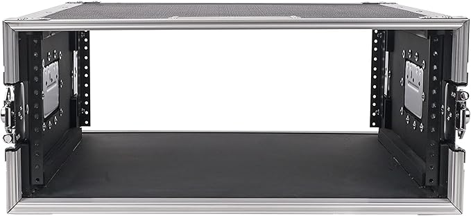 Sound Town 4U PA/DJ Rack/Road Case, 4-Space, with 21" Rackable Depth, Plywood, Metal Ball Corners, Pro Tour Grade Flight Case (STRC-4U)