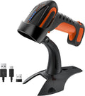 Tera Barcode Scanner Wireless 2D QR: Pro Version All New Battery Level Indicator 2500mAh Industrial Drop-Proof 1D 2D QR Bar Code Reader Works with Bluetooth 2.4G for Windows Mac Android iOS 8100Pro