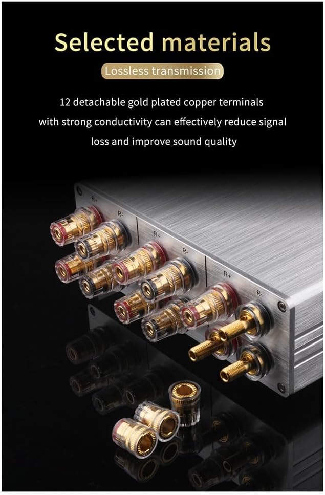 TKOWTB HiFi Lossless 4 in 1 Out 2 in 1 Out HiFi Stereo Audio Source Input Signal Switcher Switch Splitter Box(A) Easy Install
