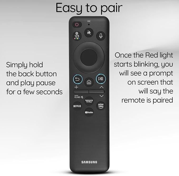 Ceybo Original Solar Voice Remote Control Replacement with YouTube Netflix Shortcut for Samsung Smart TVs, Compatible with Neo QLED 8K, QLED (BN59-01480A)