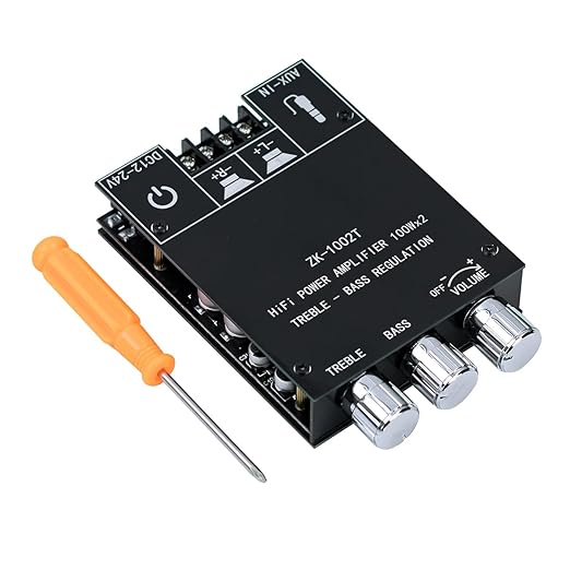 Hosyond ZK-1002T 100W+100W Bluetooth Amplifier Board with Treble and Bass Control 2.0 Channel Stereo Bluetooth AMP Board for DIY Speakers Home Theater