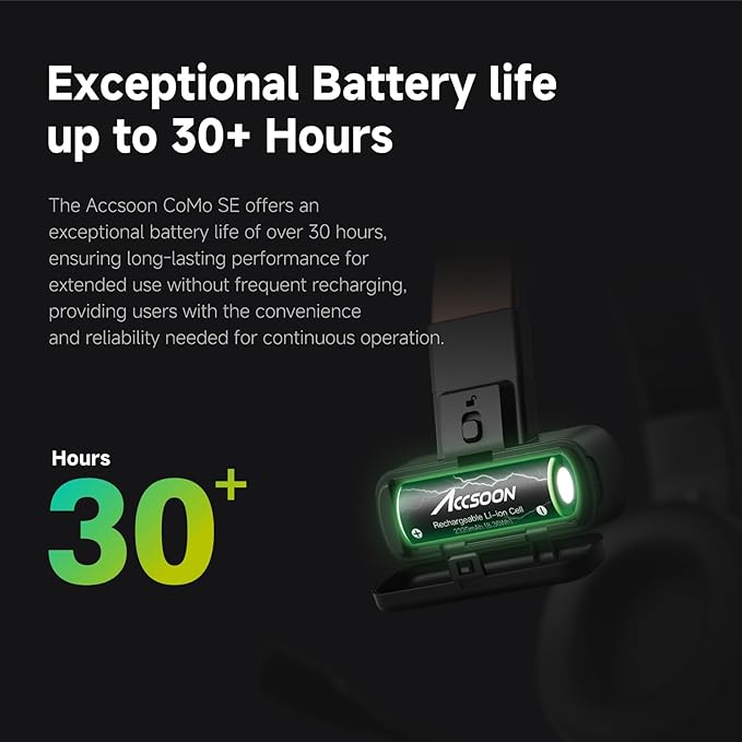 Accsoon Como SE Wireless Headset Intercom System 3-Person Full Duplex 1312ft Team Communication Group Talk, 30+Hour Battery Life