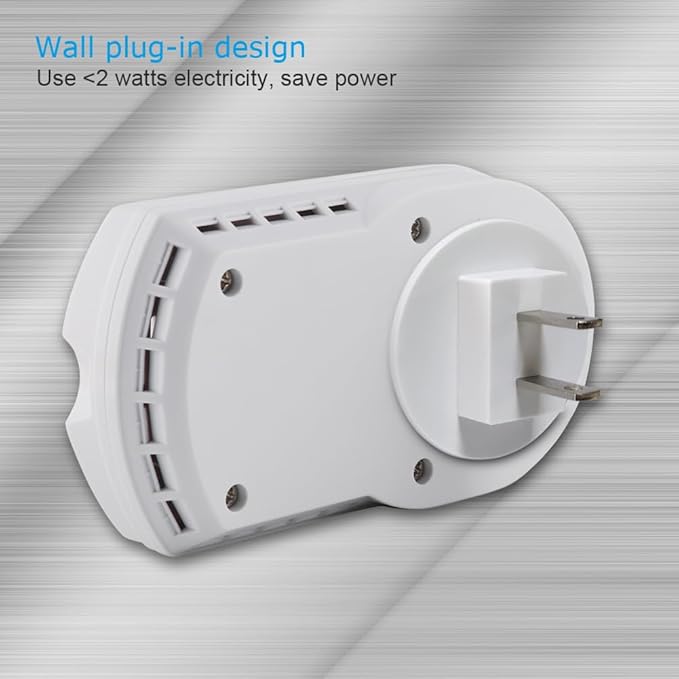 D MODUN Gas Detector, Natural Gas/LPG/City Coal Gas Leak Detector, Plug-in Sensor Gas Monitor with Sound Alarm and LED Display, Methane Propane Butane Combustible Gas Alarm for Kitchen RV Garage-White