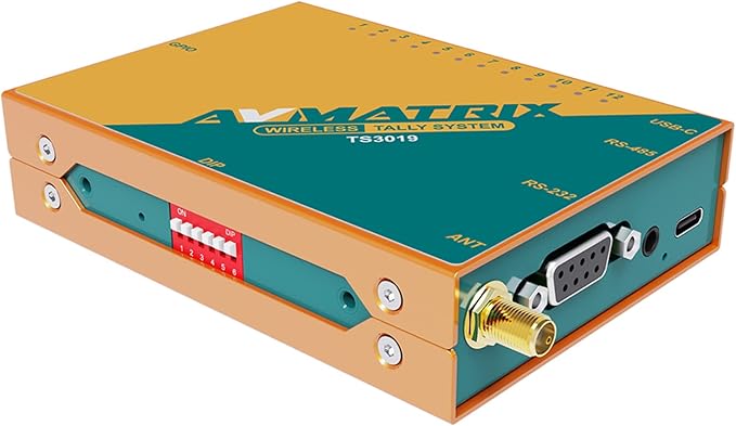 AVMATRIX TS3019-6 200 Meter Wireless Multi-Camera Tally System with 1x Tally Box and 6X Tally Lamps