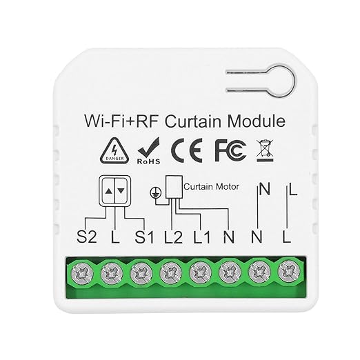 DieseRC WiFi Smart Roller Shutter Controller Module, Tuya APP WiFi Control Compatible with Alexa/Google Home APP Control and Manual Switch, Electric Motor Switch