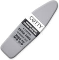 COTTY HOME Extra Thick Ironing Board Covers with Pad Standard Size 15x54, Heat Reflective Full Scorch Resistant Padding, Snug Fit Non-Slip Nose Pocket Fastener Straps Elastic Edges, Gray
