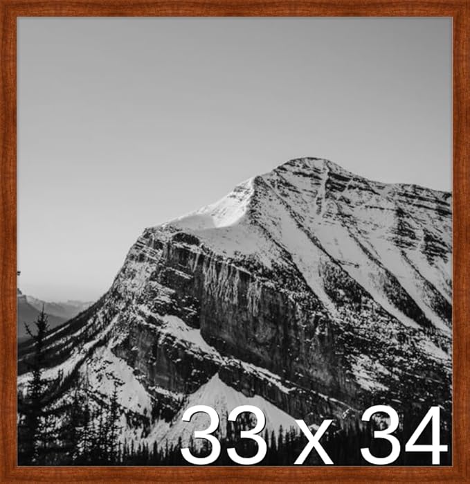 Frame It Easy 33 x 34 Russet Wood Frame (Derby)