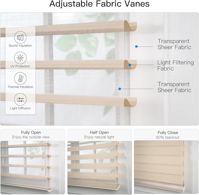 Tokblind Motorized Sheer Shade with Remote Control, Light Filtering Electric Roller Blind Compatible with Alexa via Hub, Rechargeable Smart Window Shade Custom Size (Light Filtering Coffee)
