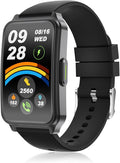 Fitness Tracker (Answer/Make Call)，Smart Watch 24/7 Heart Rate Spo2 Blood Oxygen Monitor Sleep Tracker, 120 Sports Modes Pedometer Calorie Step Tracker, Waterproof Activity Tracker for Women Men Black