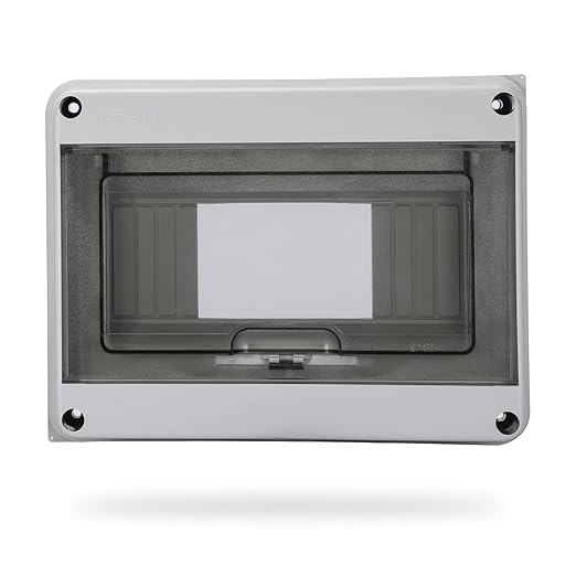MOLLOM 8 Way Circuit Breaker MCB Distribution Protection Box with DIN Rail, IP65 Waterproof,for Indoor and Outdoor